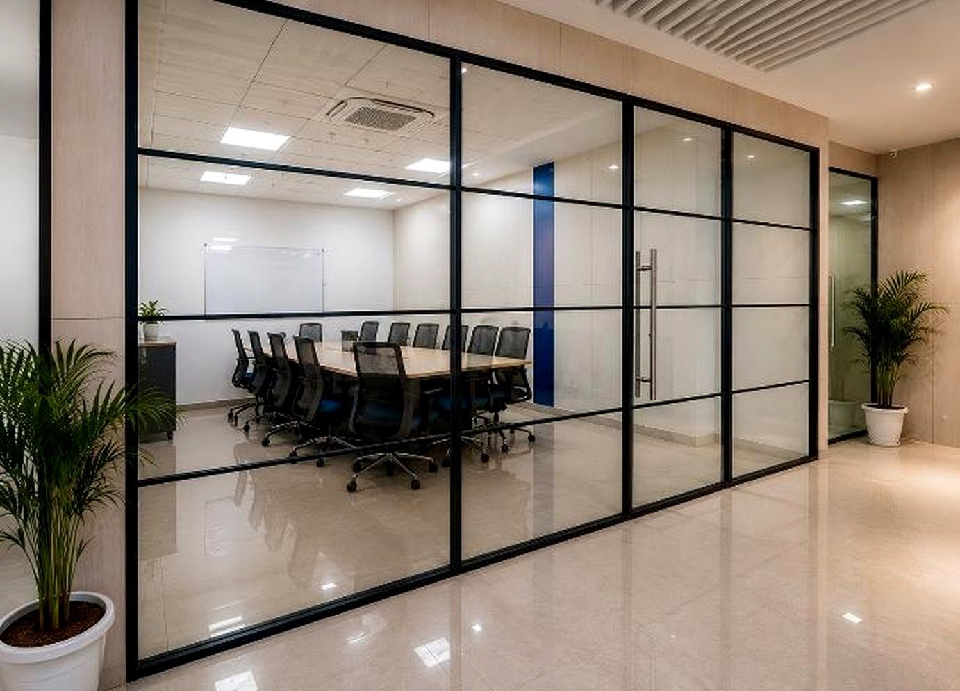 Office glass partition project